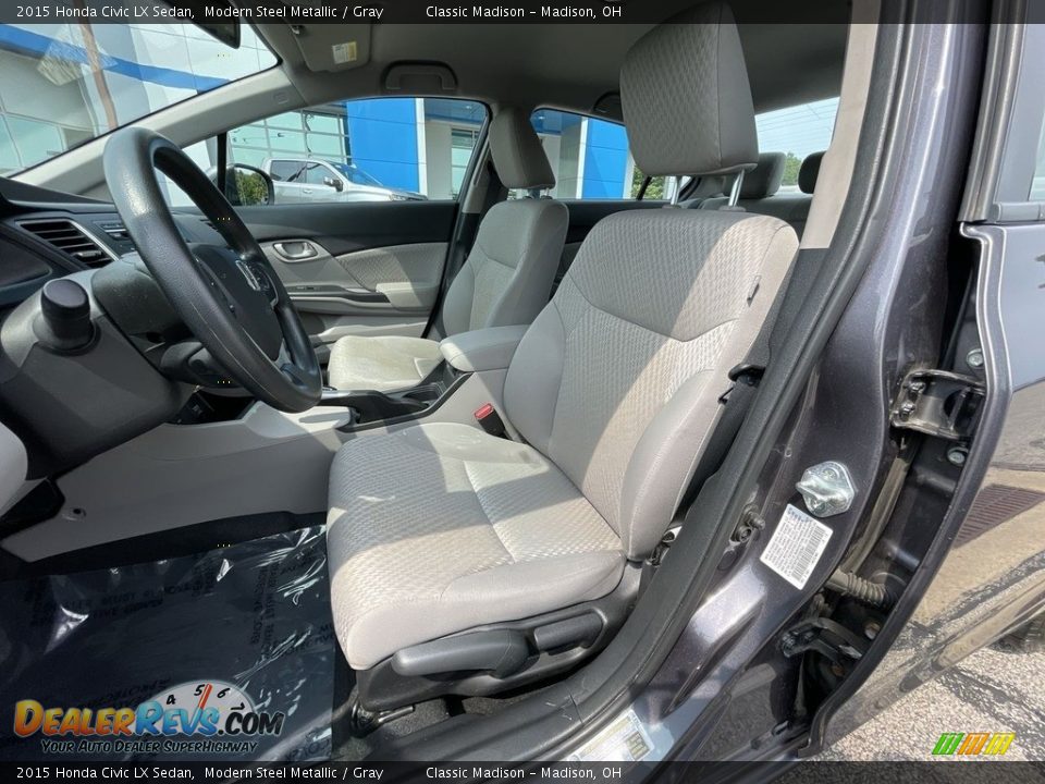 2015 Honda Civic LX Sedan Modern Steel Metallic / Gray Photo #6