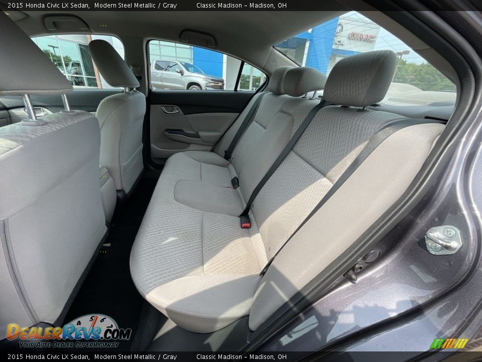 2015 Honda Civic LX Sedan Modern Steel Metallic / Gray Photo #7