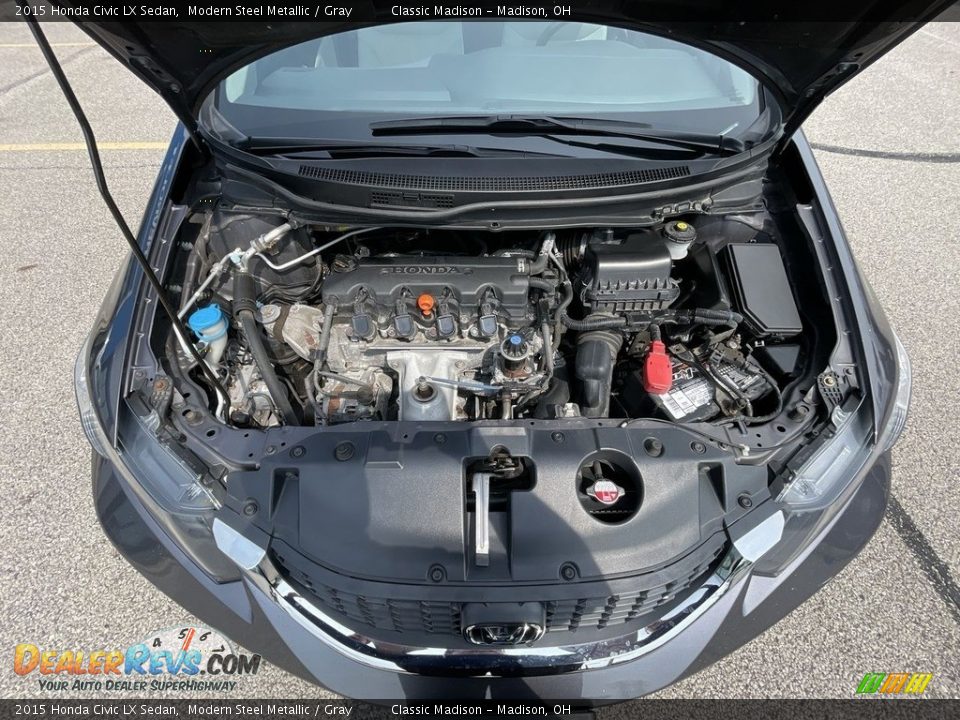2015 Honda Civic LX Sedan Modern Steel Metallic / Gray Photo #10