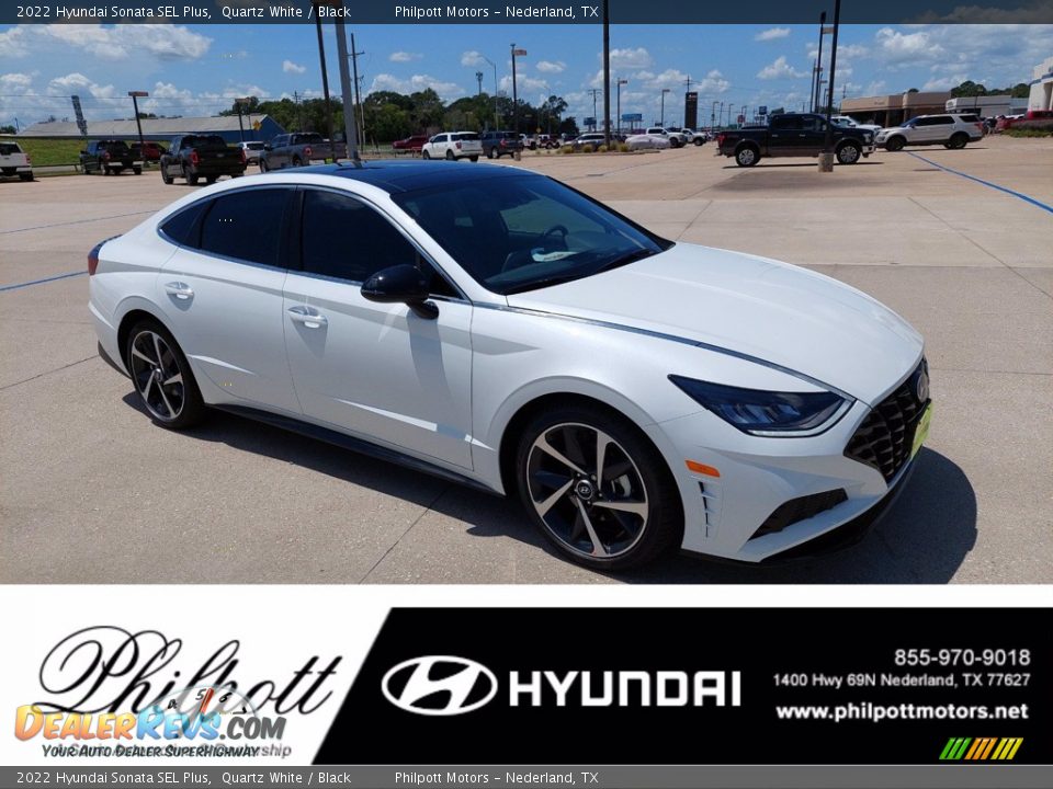 2022 Hyundai Sonata SEL Plus Quartz White / Black Photo #1