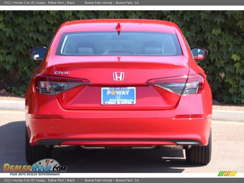 2022 Honda Civic EX Sedan Rallye Red / Black Photo #5