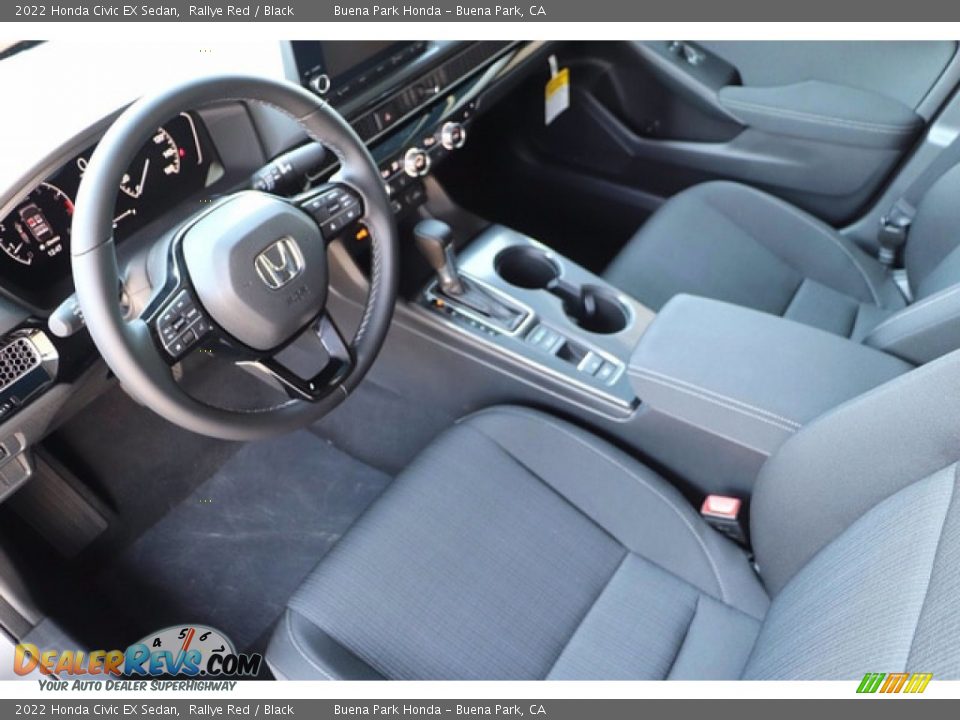 Black Interior - 2022 Honda Civic EX Sedan Photo #7