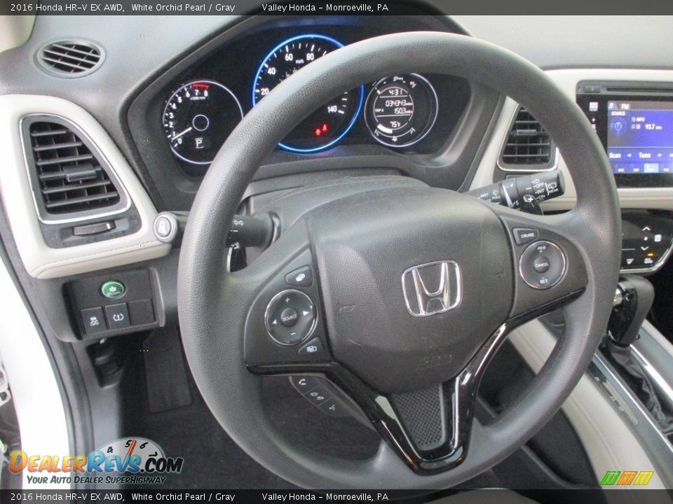 2016 Honda HR-V EX AWD White Orchid Pearl / Gray Photo #15