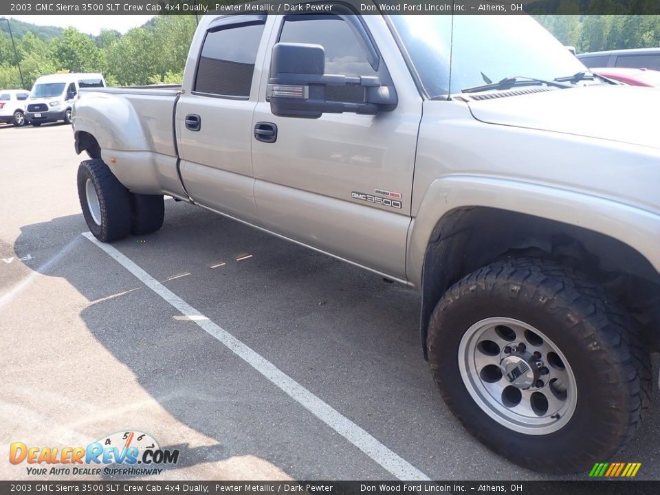 2003 GMC Sierra 3500 SLT Crew Cab 4x4 Dually Pewter Metallic / Dark Pewter Photo #3