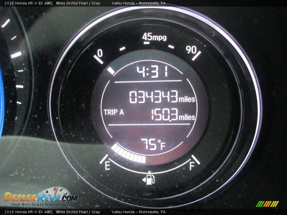 2016 Honda HR-V EX AWD White Orchid Pearl / Gray Photo #20