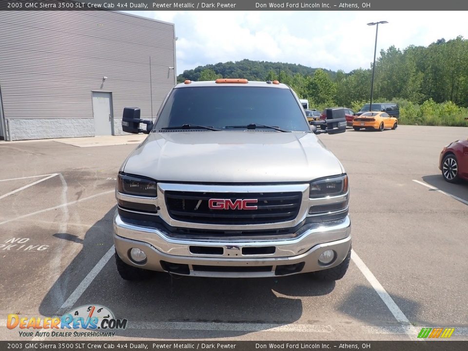 2003 GMC Sierra 3500 SLT Crew Cab 4x4 Dually Pewter Metallic / Dark Pewter Photo #4