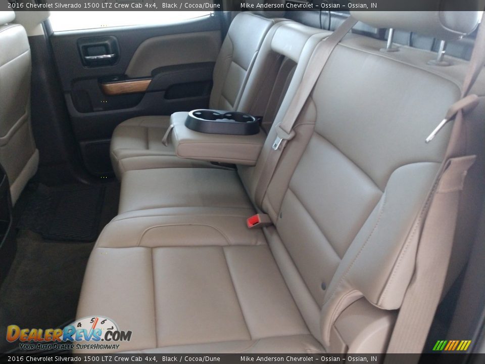 Rear Seat of 2016 Chevrolet Silverado 1500 LTZ Crew Cab 4x4 Photo #17