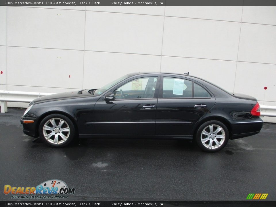 2009 Mercedes-Benz E 350 4Matic Sedan Black / Black Photo #2