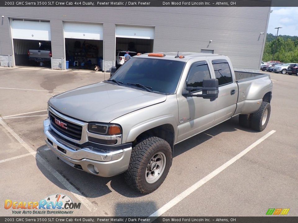 Pewter Metallic 2003 GMC Sierra 3500 SLT Crew Cab 4x4 Dually Photo #7