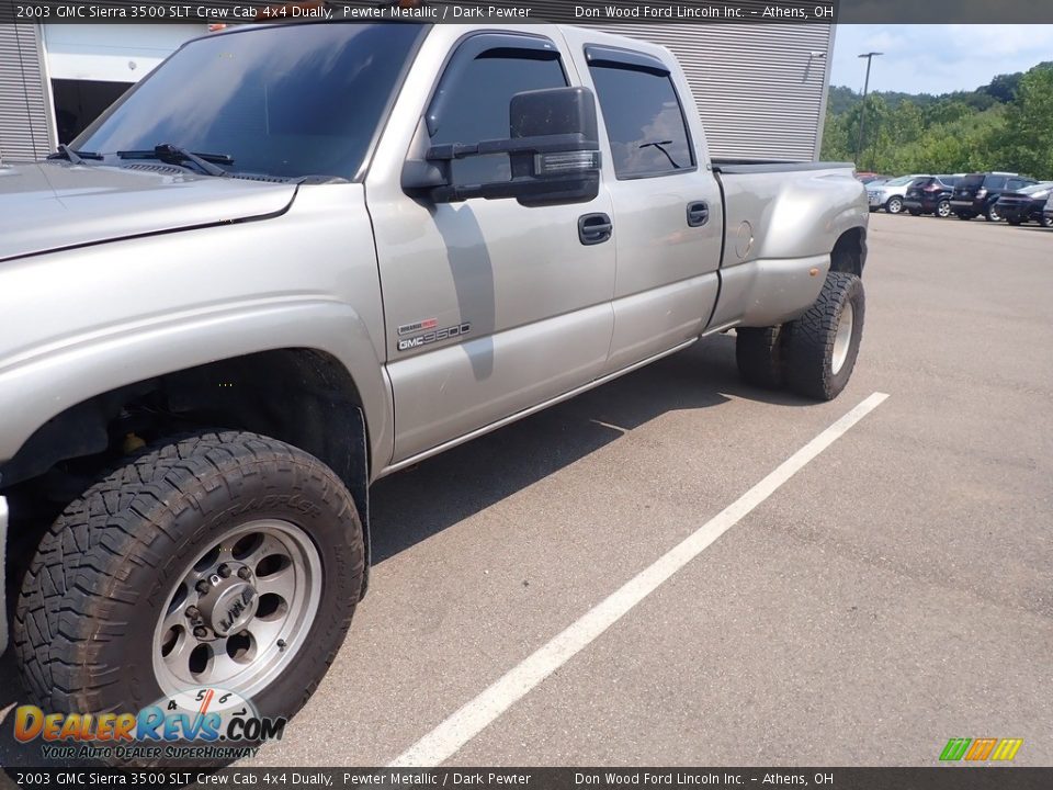 2003 GMC Sierra 3500 SLT Crew Cab 4x4 Dually Pewter Metallic / Dark Pewter Photo #8