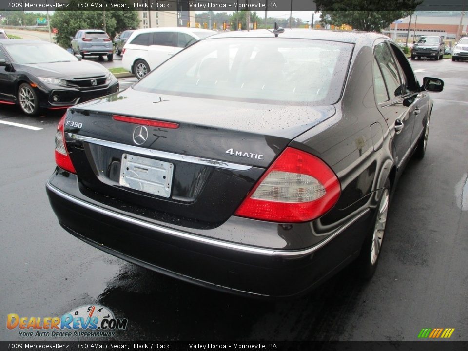 2009 Mercedes-Benz E 350 4Matic Sedan Black / Black Photo #5