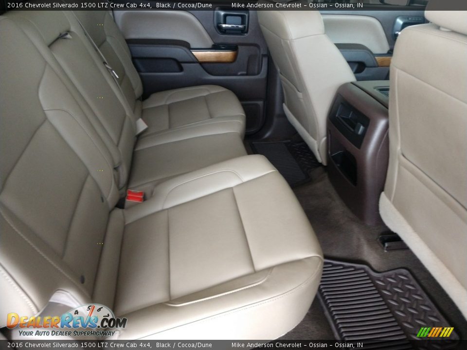 Rear Seat of 2016 Chevrolet Silverado 1500 LTZ Crew Cab 4x4 Photo #21