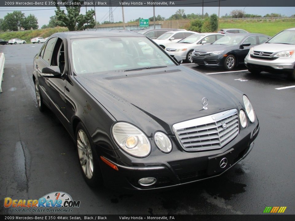 2009 Mercedes-Benz E 350 4Matic Sedan Black / Black Photo #7