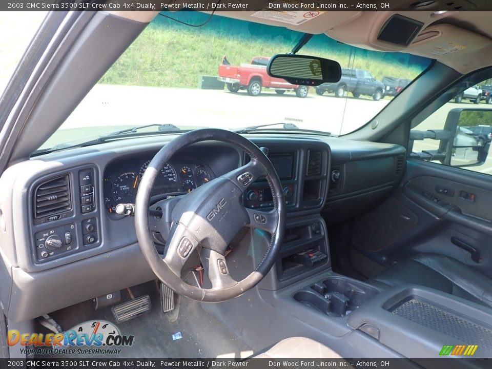 Dark Pewter Interior - 2003 GMC Sierra 3500 SLT Crew Cab 4x4 Dually Photo #12