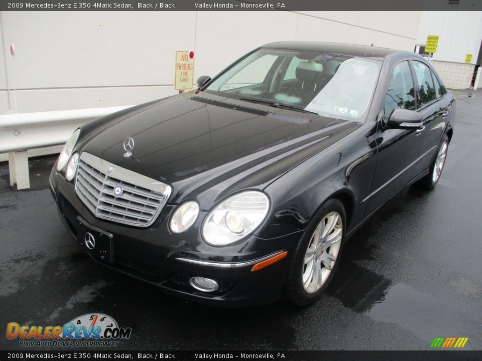 2009 Mercedes-Benz E 350 4Matic Sedan Black / Black Photo #9