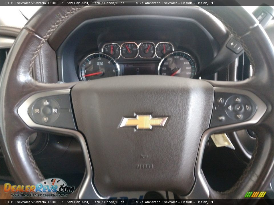 2016 Chevrolet Silverado 1500 LTZ Crew Cab 4x4 Black / Cocoa/Dune Photo #24