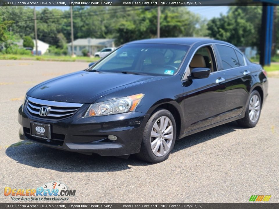 2011 Honda Accord EX-L V6 Sedan Crystal Black Pearl / Ivory Photo #1