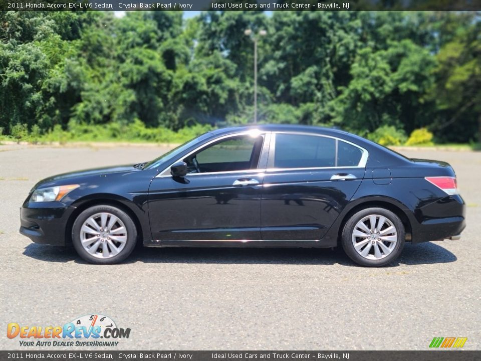 2011 Honda Accord EX-L V6 Sedan Crystal Black Pearl / Ivory Photo #2