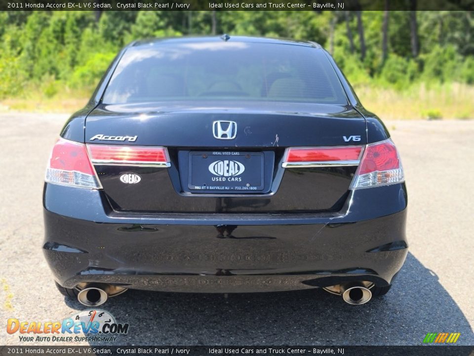 2011 Honda Accord EX-L V6 Sedan Crystal Black Pearl / Ivory Photo #4