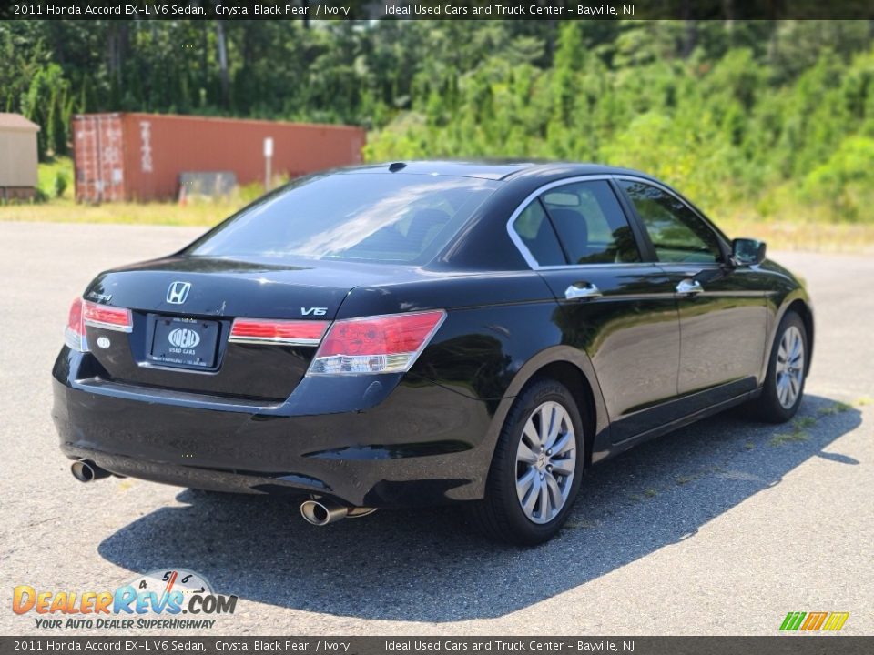 2011 Honda Accord EX-L V6 Sedan Crystal Black Pearl / Ivory Photo #5