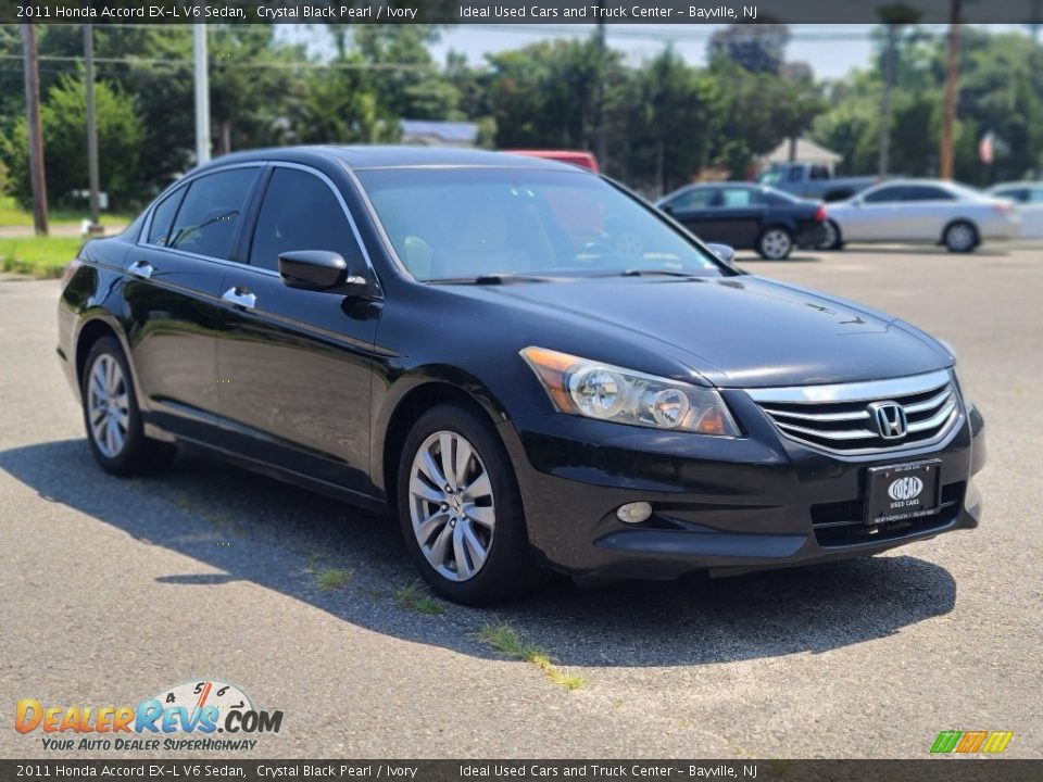 2011 Honda Accord EX-L V6 Sedan Crystal Black Pearl / Ivory Photo #7