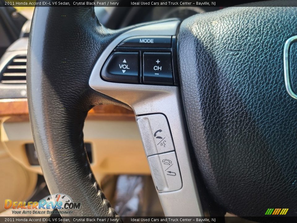 2011 Honda Accord EX-L V6 Sedan Crystal Black Pearl / Ivory Photo #21