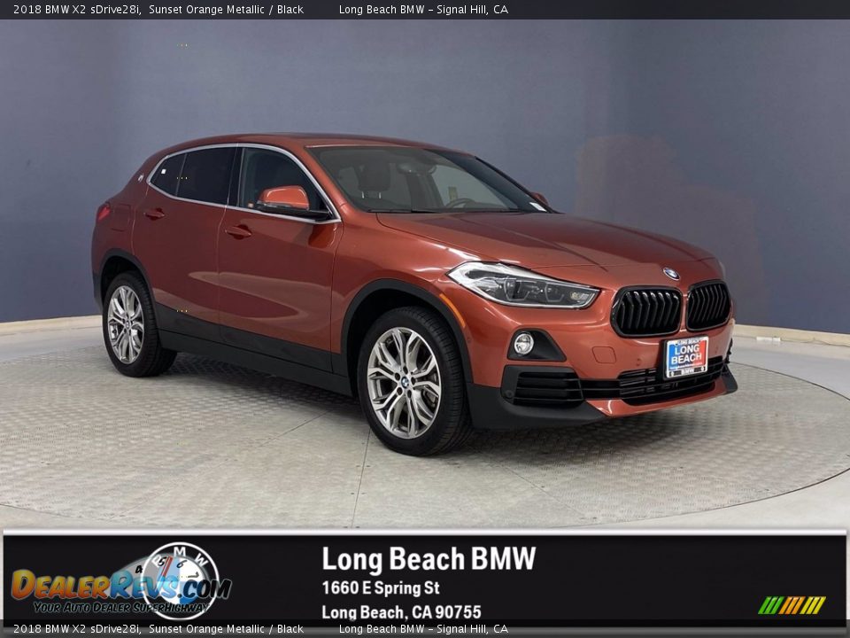 2018 BMW X2 sDrive28i Sunset Orange Metallic / Black Photo #1