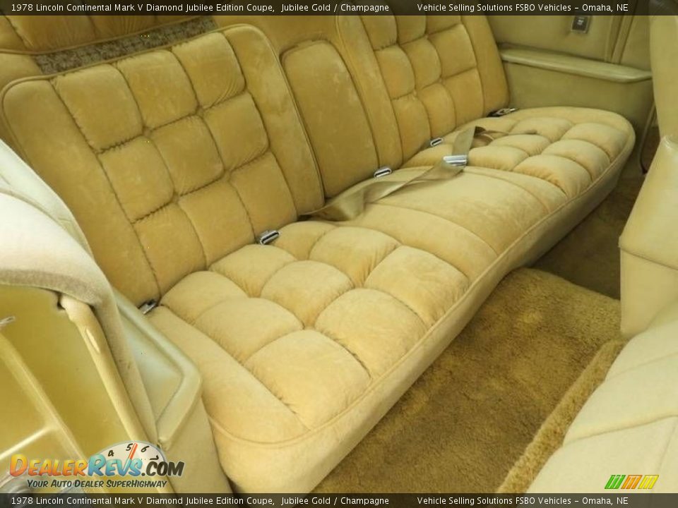 Rear Seat of 1978 Lincoln Continental Mark V Diamond Jubilee Edition Coupe Photo #21