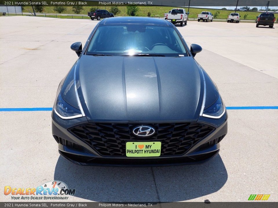 2021 Hyundai Sonata SEL Portofino Gray / Black Photo #2