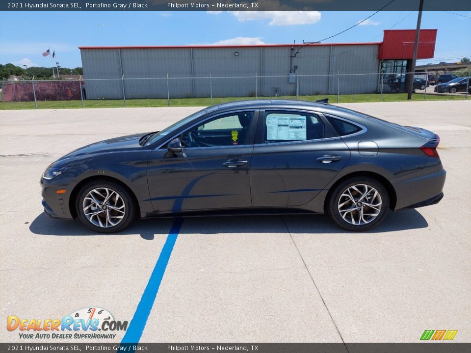 2021 Hyundai Sonata SEL Portofino Gray / Black Photo #4