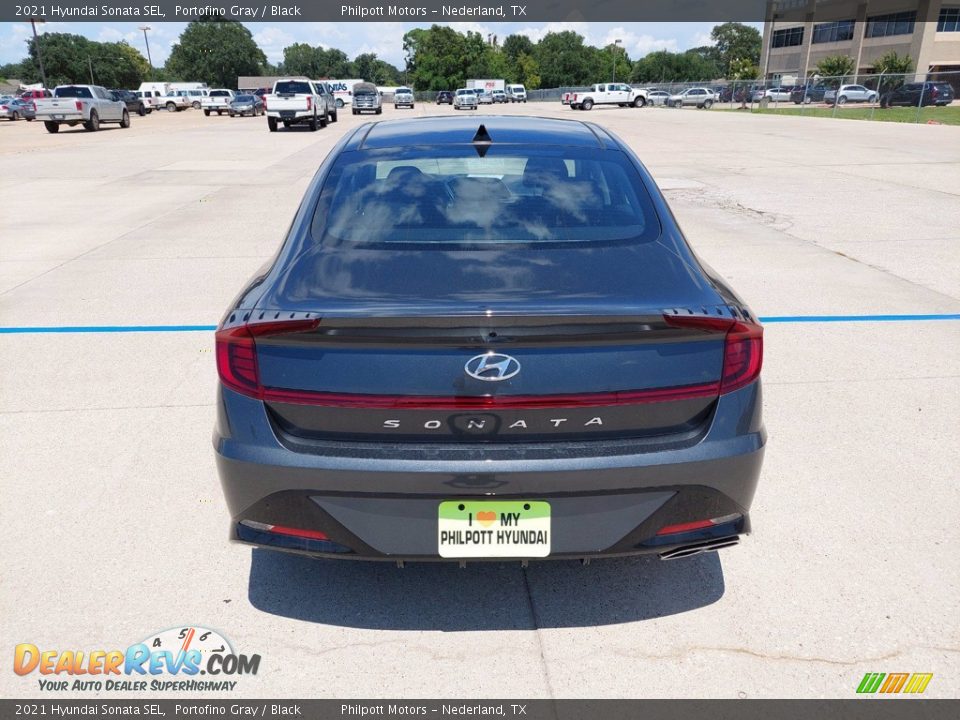 2021 Hyundai Sonata SEL Portofino Gray / Black Photo #6