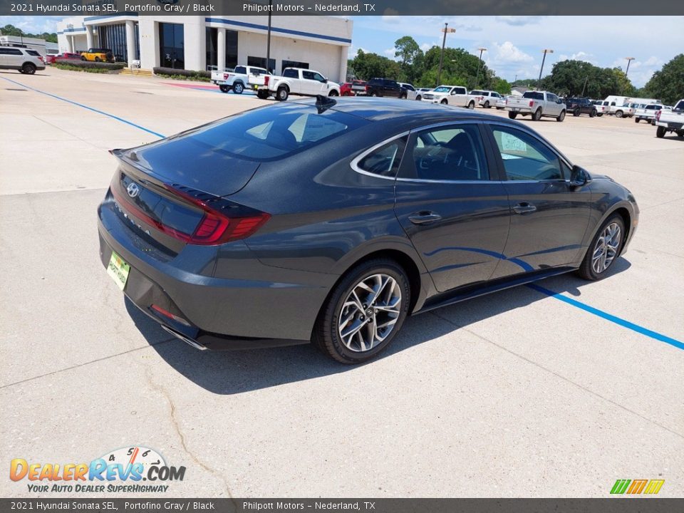 2021 Hyundai Sonata SEL Portofino Gray / Black Photo #7