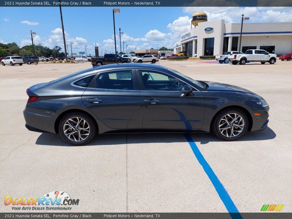 2021 Hyundai Sonata SEL Portofino Gray / Black Photo #8
