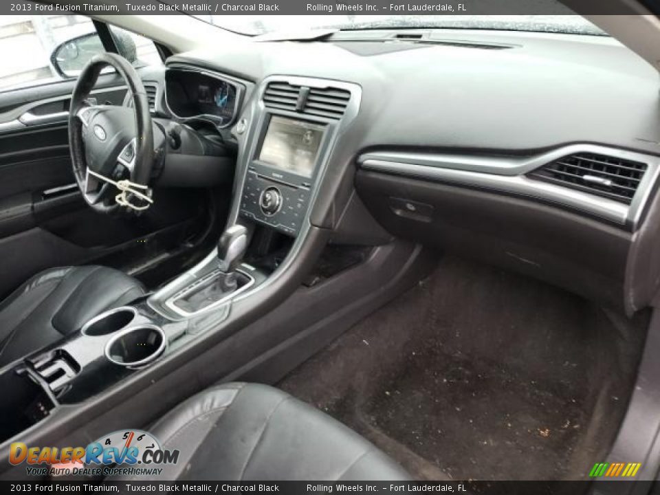 2013 Ford Fusion Titanium Tuxedo Black Metallic / Charcoal Black Photo #6