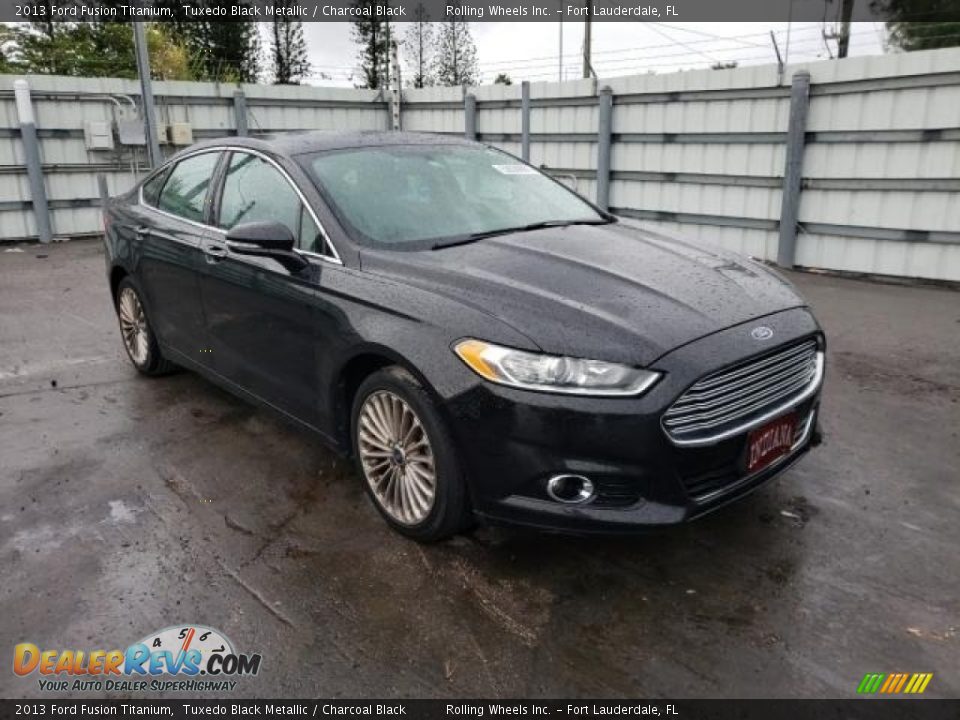 2013 Ford Fusion Titanium Tuxedo Black Metallic / Charcoal Black Photo #7
