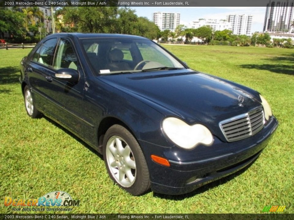 2003 Mercedes-Benz C 240 Sedan Midnight Blue / Ash Photo #13