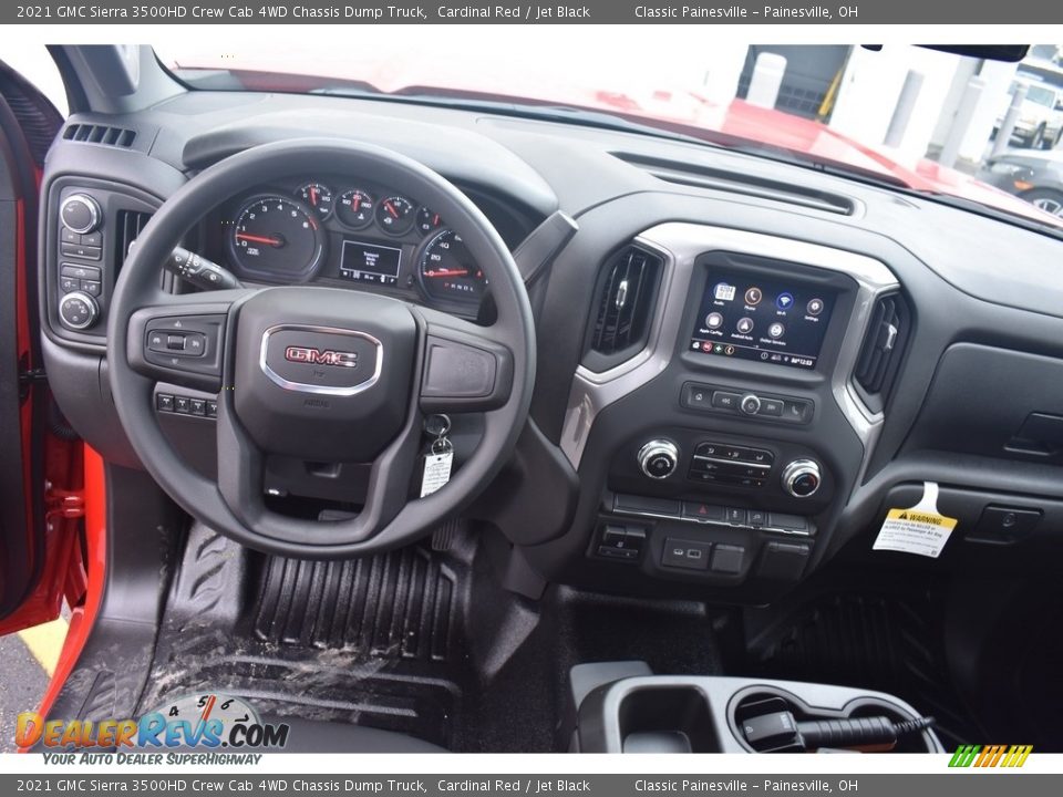 Dashboard of 2021 GMC Sierra 3500HD Crew Cab 4WD Chassis Dump Truck Photo #11