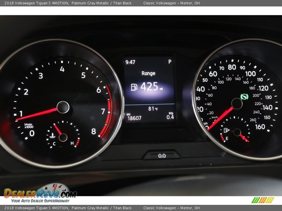 2018 Volkswagen Tiguan S 4MOTION Platinum Gray Metallic / Titan Black Photo #8