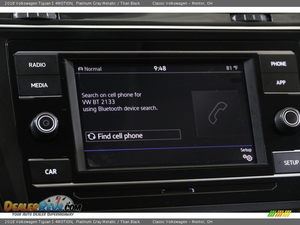 2018 Volkswagen Tiguan S 4MOTION Platinum Gray Metallic / Titan Black Photo #11