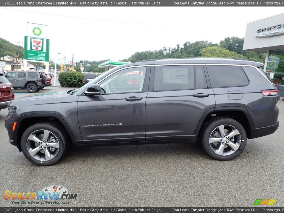 2021 Jeep Grand Cherokee L Limited 4x4 Baltic Gray Metallic / Global Black/Wicker Beige Photo #2