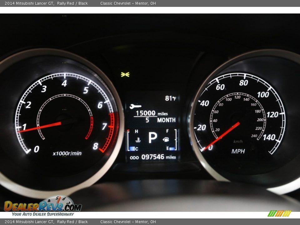 2014 Mitsubishi Lancer GT Gauges Photo #8