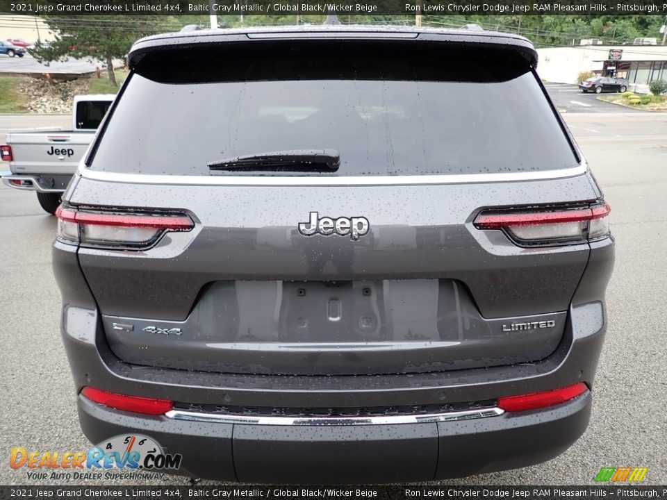 2021 Jeep Grand Cherokee L Limited 4x4 Baltic Gray Metallic / Global Black/Wicker Beige Photo #4