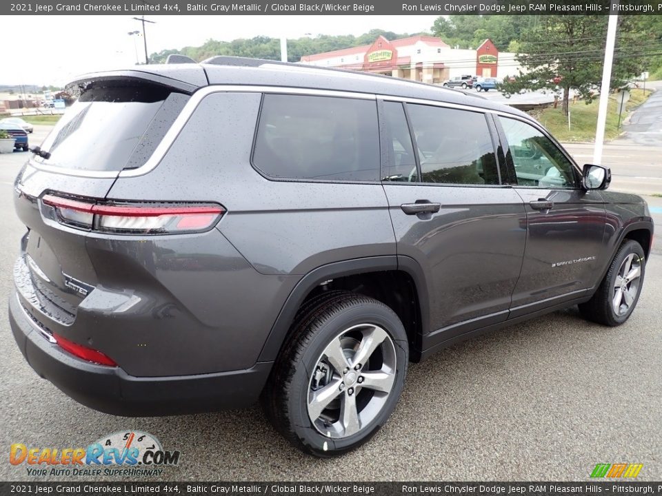 2021 Jeep Grand Cherokee L Limited 4x4 Baltic Gray Metallic / Global Black/Wicker Beige Photo #6