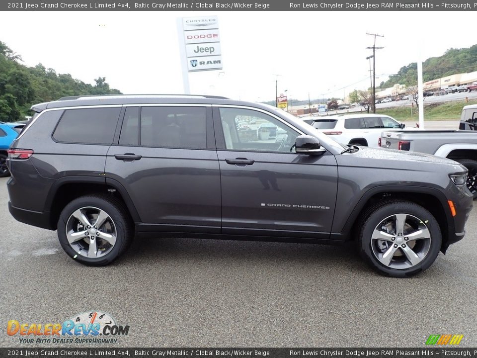 2021 Jeep Grand Cherokee L Limited 4x4 Baltic Gray Metallic / Global Black/Wicker Beige Photo #7