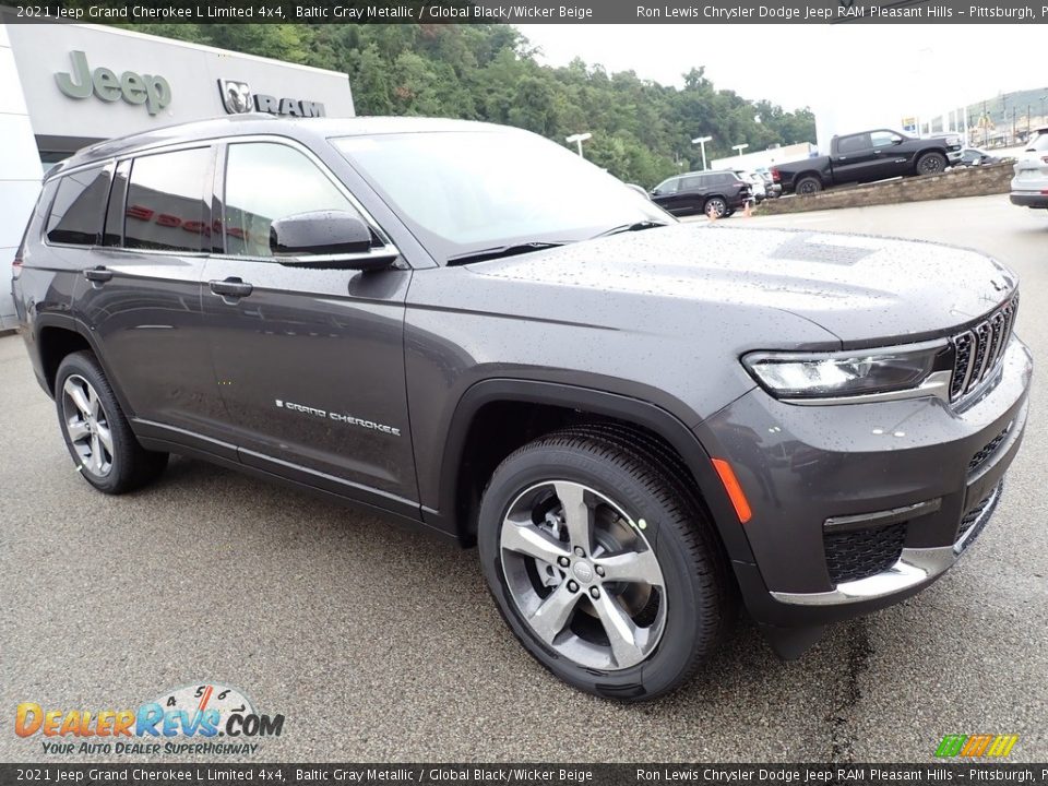 2021 Jeep Grand Cherokee L Limited 4x4 Baltic Gray Metallic / Global Black/Wicker Beige Photo #8