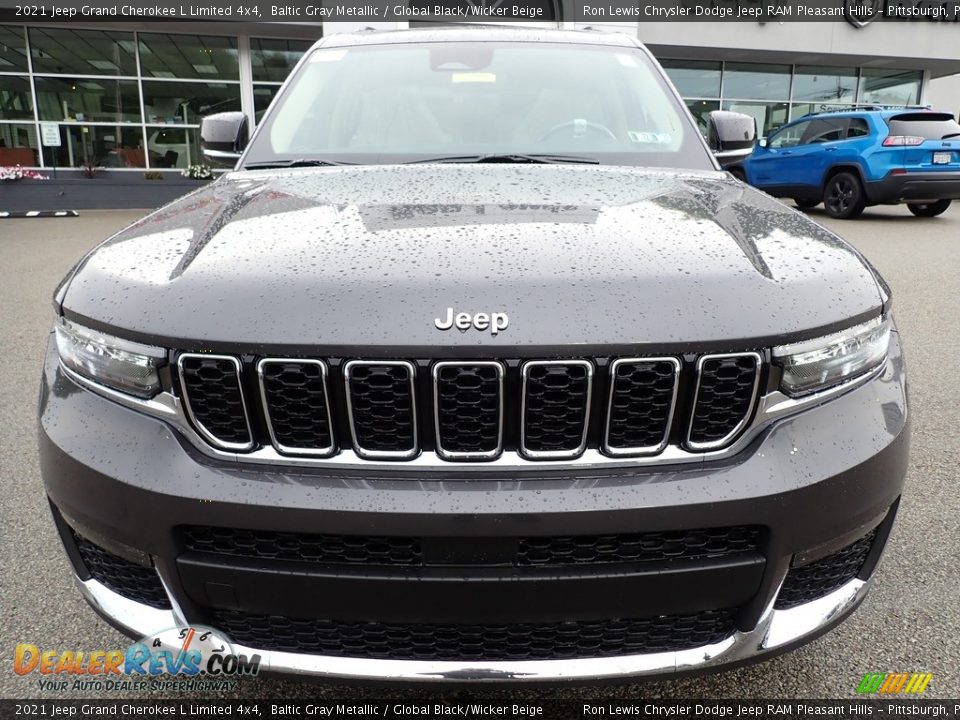 2021 Jeep Grand Cherokee L Limited 4x4 Baltic Gray Metallic / Global Black/Wicker Beige Photo #9
