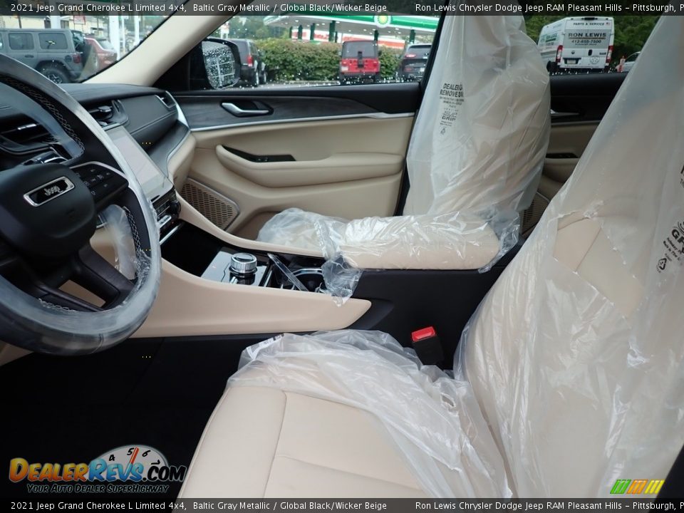 2021 Jeep Grand Cherokee L Limited 4x4 Baltic Gray Metallic / Global Black/Wicker Beige Photo #11