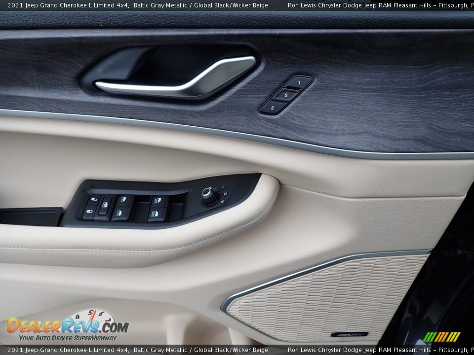 2021 Jeep Grand Cherokee L Limited 4x4 Baltic Gray Metallic / Global Black/Wicker Beige Photo #14