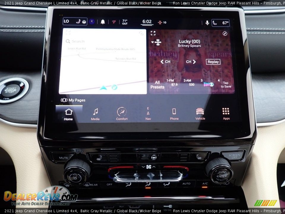 2021 Jeep Grand Cherokee L Limited 4x4 Baltic Gray Metallic / Global Black/Wicker Beige Photo #20