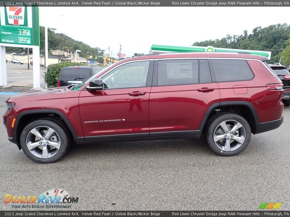 2021 Jeep Grand Cherokee L Limited 4x4 Velvet Red Pearl / Global Black/Wicker Beige Photo #2